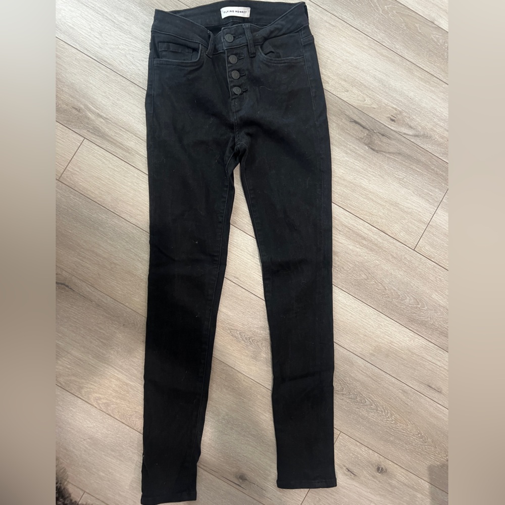 Flying monkey button up skinny jeans